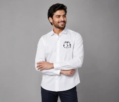 Pure White Hand-Painted Penguin Shirt for Perfect Mens Collection